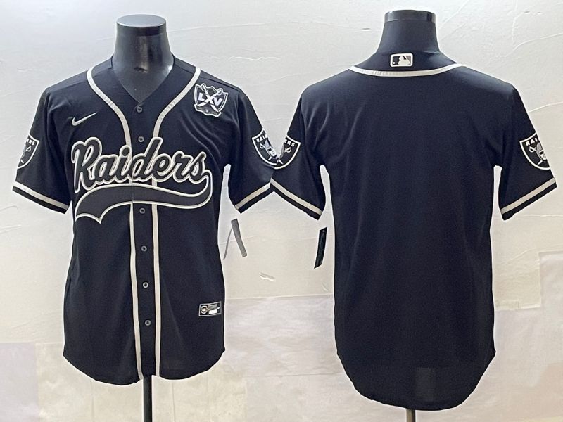 Men 2025 Oakland Raiders Blank Black Joint Name Nike Limited NFL Jersey style 18